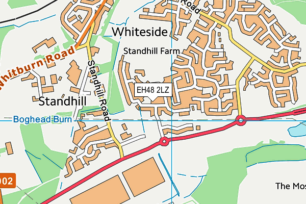 EH48 2LZ map - OS VectorMap District (Ordnance Survey)