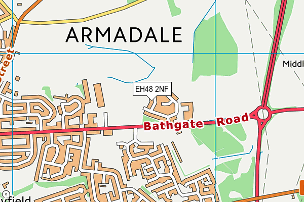 EH48 2NF map - OS VectorMap District (Ordnance Survey)