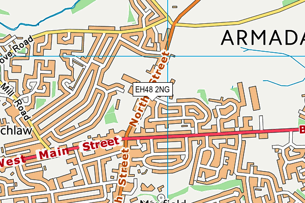 EH48 2NG map - OS VectorMap District (Ordnance Survey)