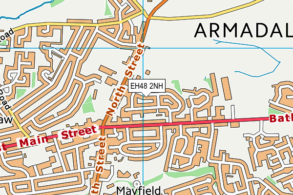 EH48 2NH map - OS VectorMap District (Ordnance Survey)