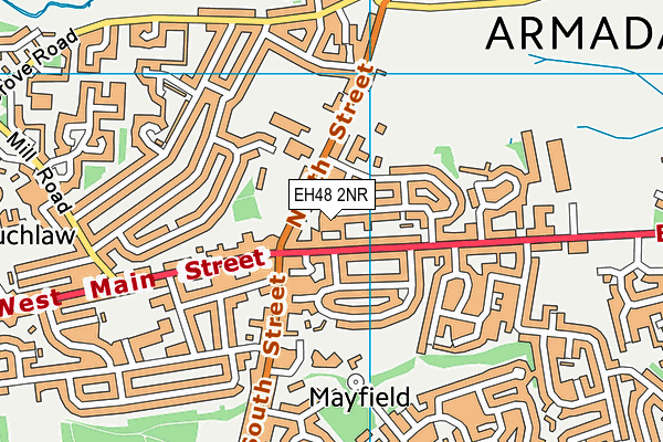 EH48 2NR map - OS VectorMap District (Ordnance Survey)