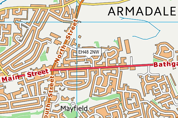 EH48 2NW map - OS VectorMap District (Ordnance Survey)