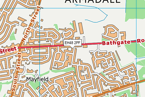 EH48 2PF map - OS VectorMap District (Ordnance Survey)