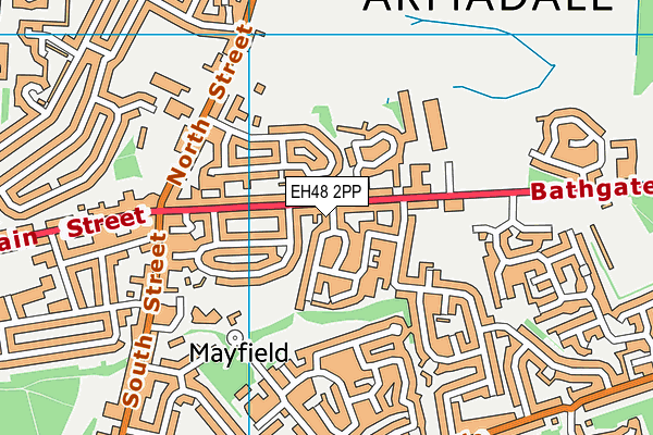 EH48 2PP map - OS VectorMap District (Ordnance Survey)