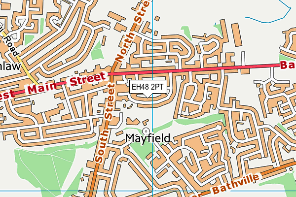 EH48 2PT map - OS VectorMap District (Ordnance Survey)