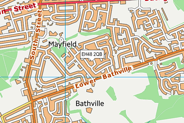 EH48 2QB map - OS VectorMap District (Ordnance Survey)