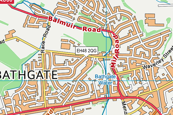 EH48 2QG map - OS VectorMap District (Ordnance Survey)