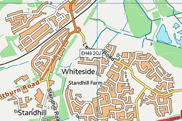 EH48 2QJ map - OS VectorMap District (Ordnance Survey)