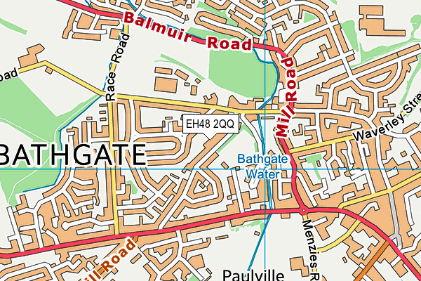 EH48 2QQ map - OS VectorMap District (Ordnance Survey)