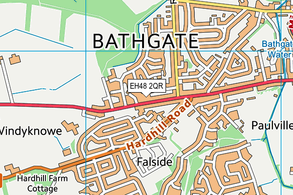 EH48 2QR map - OS VectorMap District (Ordnance Survey)