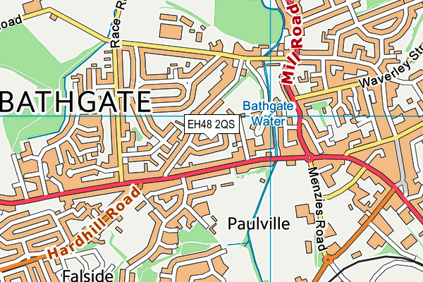 EH48 2QS map - OS VectorMap District (Ordnance Survey)