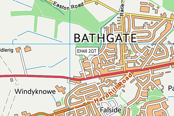 EH48 2QT map - OS VectorMap District (Ordnance Survey)