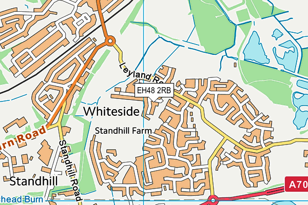 EH48 2RB map - OS VectorMap District (Ordnance Survey)