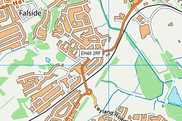 EH48 2RF map - OS VectorMap District (Ordnance Survey)