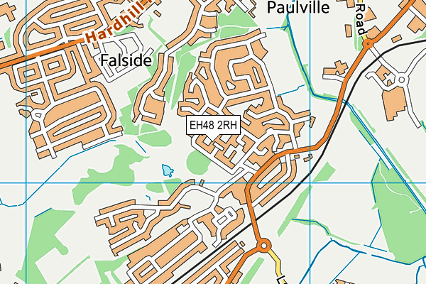 EH48 2RH map - OS VectorMap District (Ordnance Survey)