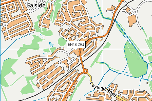 EH48 2RJ map - OS VectorMap District (Ordnance Survey)