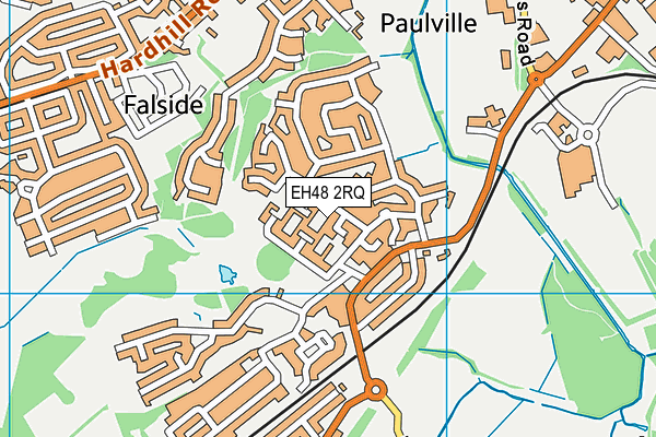 EH48 2RQ map - OS VectorMap District (Ordnance Survey)