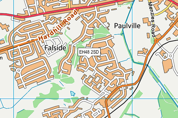 EH48 2SD map - OS VectorMap District (Ordnance Survey)