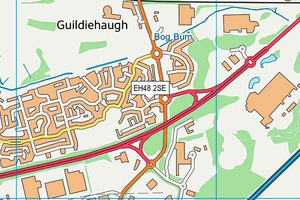 EH48 2SE map - OS VectorMap District (Ordnance Survey)