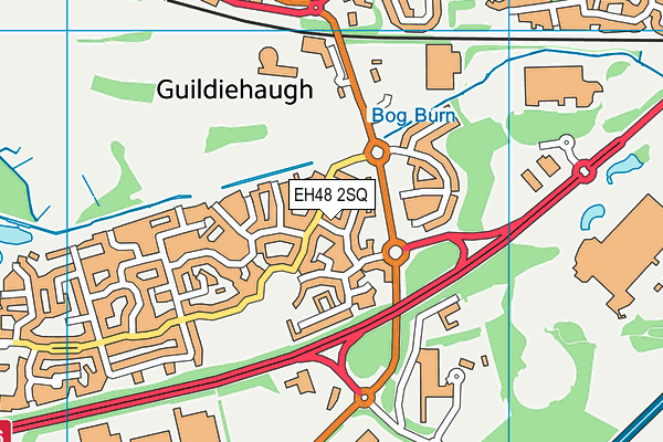 EH48 2SQ map - OS VectorMap District (Ordnance Survey)