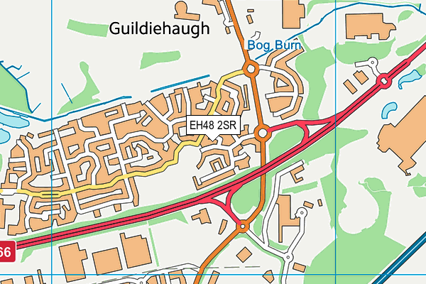 EH48 2SR map - OS VectorMap District (Ordnance Survey)