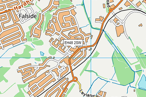 EH48 2SW map - OS VectorMap District (Ordnance Survey)