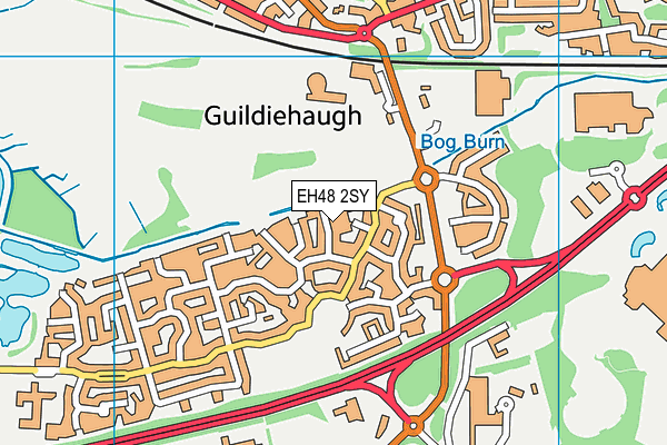 EH48 2SY map - OS VectorMap District (Ordnance Survey)