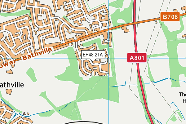 EH48 2TA map - OS VectorMap District (Ordnance Survey)