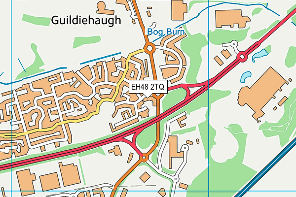 EH48 2TQ map - OS VectorMap District (Ordnance Survey)