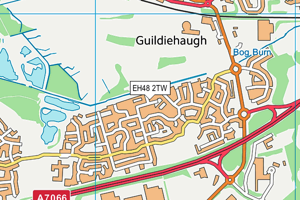 EH48 2TW map - OS VectorMap District (Ordnance Survey)