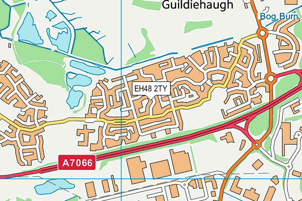 EH48 2TY map - OS VectorMap District (Ordnance Survey)