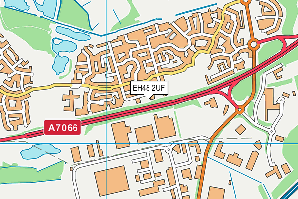 EH48 2UF map - OS VectorMap District (Ordnance Survey)