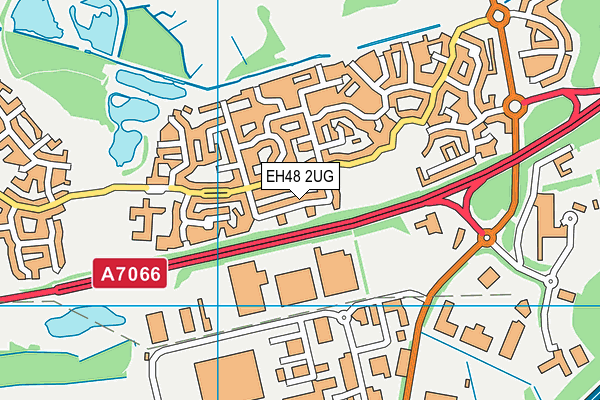 EH48 2UG map - OS VectorMap District (Ordnance Survey)