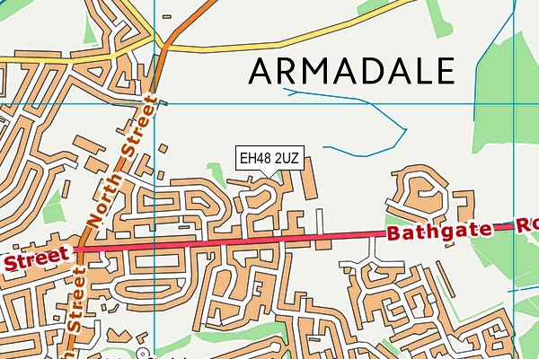 EH48 2UZ map - OS VectorMap District (Ordnance Survey)