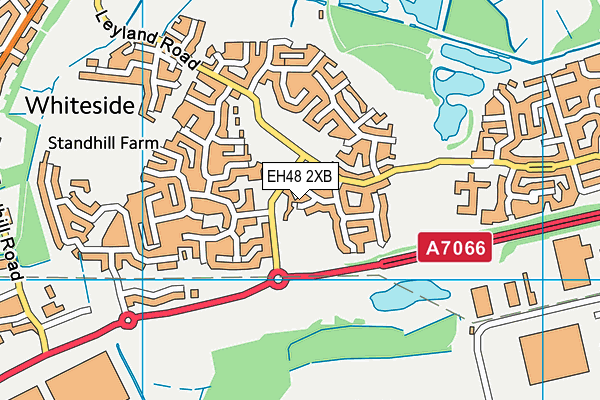 EH48 2XB map - OS VectorMap District (Ordnance Survey)