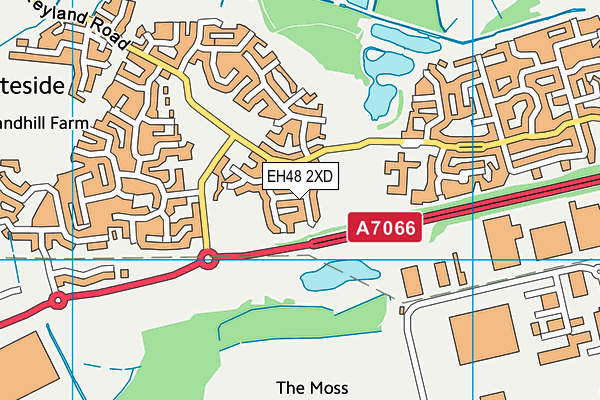 EH48 2XD map - OS VectorMap District (Ordnance Survey)