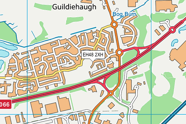 EH48 2XH map - OS VectorMap District (Ordnance Survey)