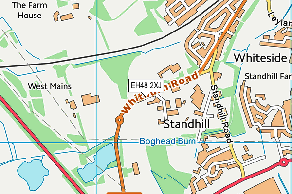 EH48 2XJ map - OS VectorMap District (Ordnance Survey)