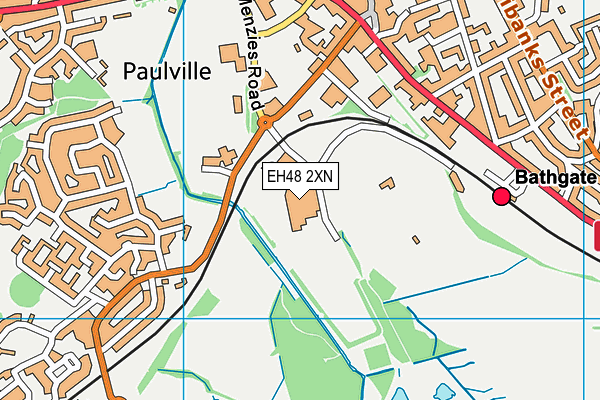 EH48 2XN map - OS VectorMap District (Ordnance Survey)