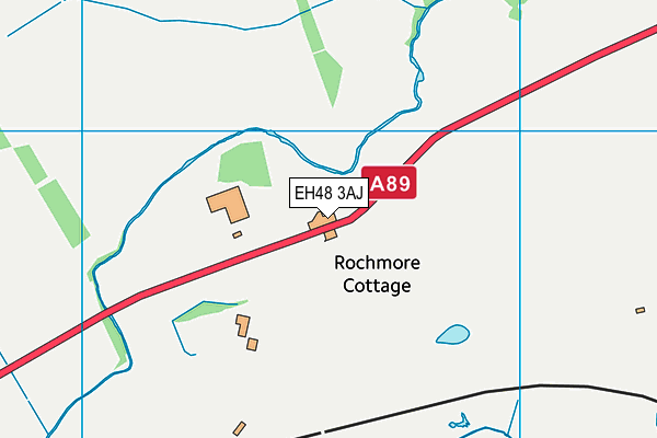 EH48 3AJ map - OS VectorMap District (Ordnance Survey)