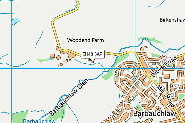 EH48 3AP map - OS VectorMap District (Ordnance Survey)