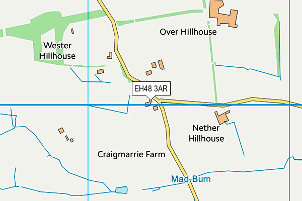 EH48 3AR map - OS VectorMap District (Ordnance Survey)