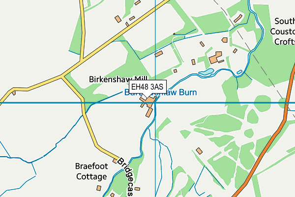 EH48 3AS map - OS VectorMap District (Ordnance Survey)