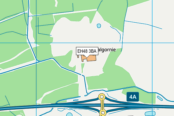 EH48 3BA map - OS VectorMap District (Ordnance Survey)
