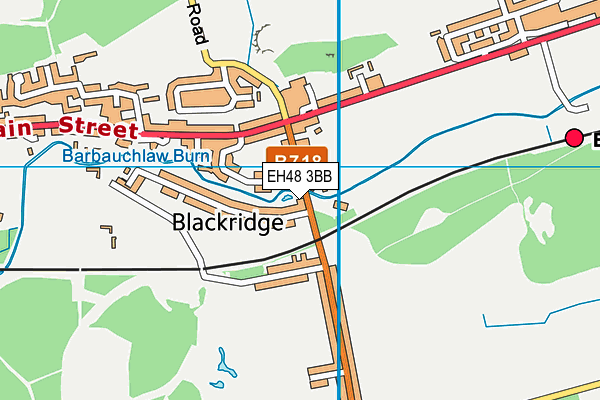 EH48 3BB map - OS VectorMap District (Ordnance Survey)