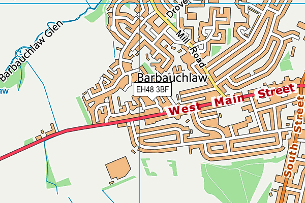 EH48 3BF map - OS VectorMap District (Ordnance Survey)
