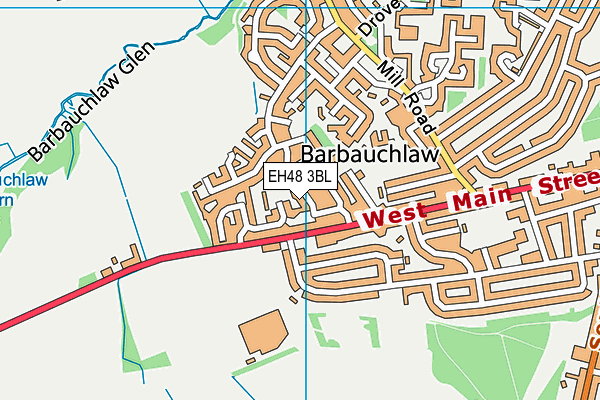 EH48 3BL map - OS VectorMap District (Ordnance Survey)