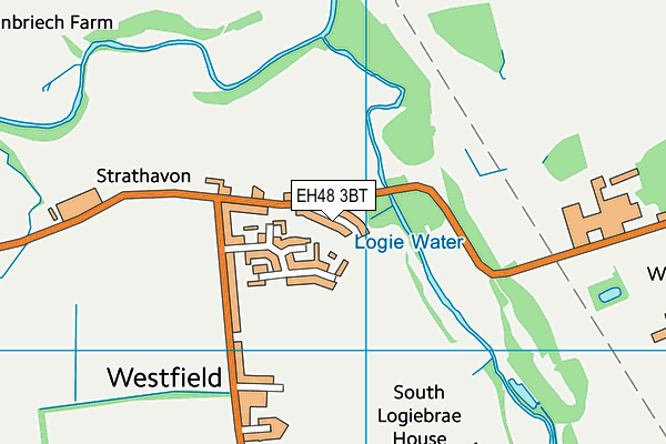 EH48 3BT map - OS VectorMap District (Ordnance Survey)