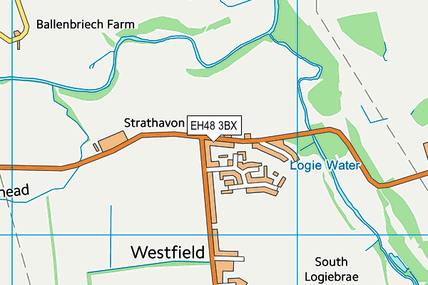 EH48 3BX map - OS VectorMap District (Ordnance Survey)