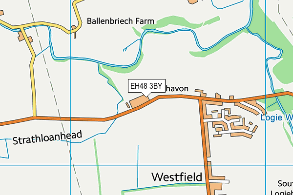 EH48 3BY map - OS VectorMap District (Ordnance Survey)
